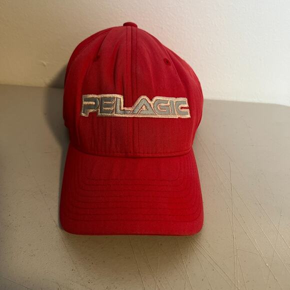 Pelagic Hat Baseball Cap Dad Hat Red Flex Fit Medium/Small Outdoors Mens - Picture 2 of 7